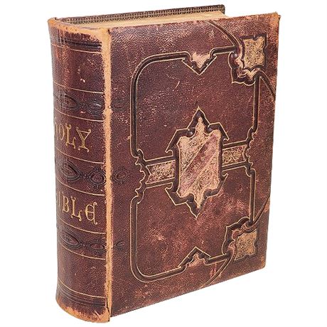 Massive Antique A.J. Holman Leather Bound "The Parallel Bible/The Holy Bible"