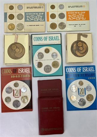 Vintage Israel Coins & Medals Lot