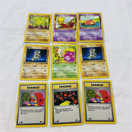 9 Pack Fresh 1st Edition 1999 Pokémon Cards