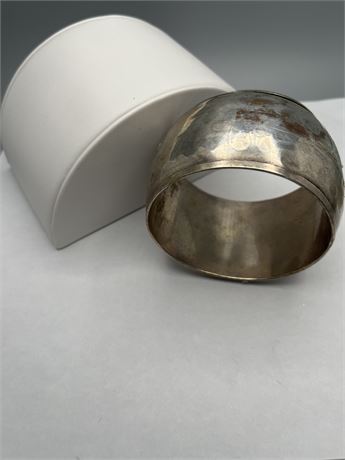 Wide bangle silver bracelet made in India