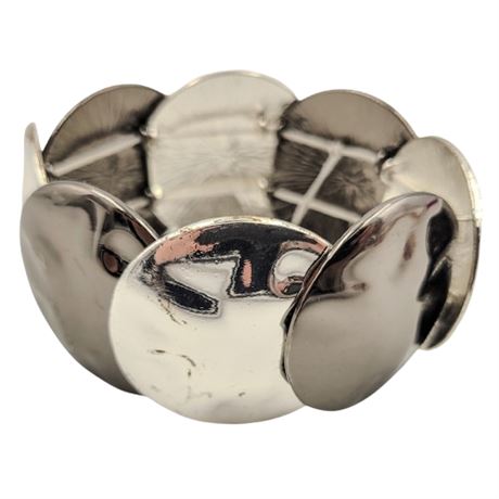 New with Tag Dana Buchman Chunky Silver Stretch Bracelet