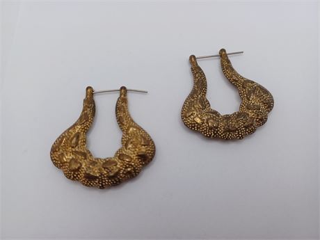 Gold Filled Puffy Earrings