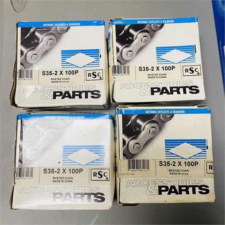 4 NOS Diamond Motorcycle Chains 100P