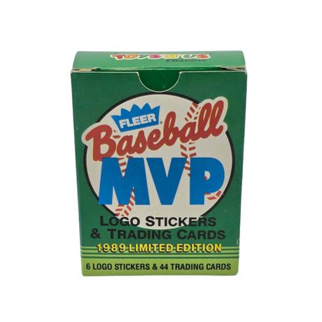 Fleer 1989 Baseball MVP Trading Cards & Logo Stickers