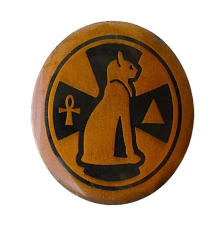 Cleveland Museum Of Art Jewelry ~ Coffin For a Sacred Cat ~ Enamel Lapel Pin