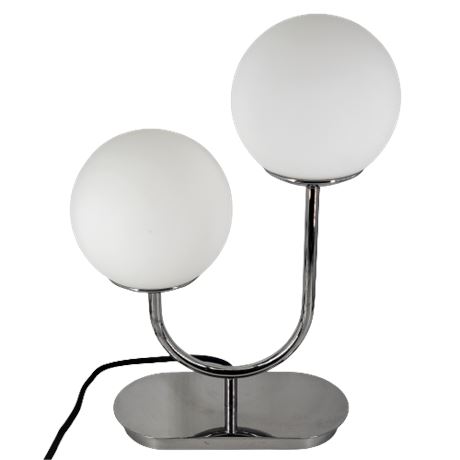 IKEA SIMRISHAMN Table Lamp Modern Chrome Plated/Opal Glass