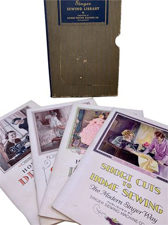 1930s 4 Book Singer Sewing Library Set