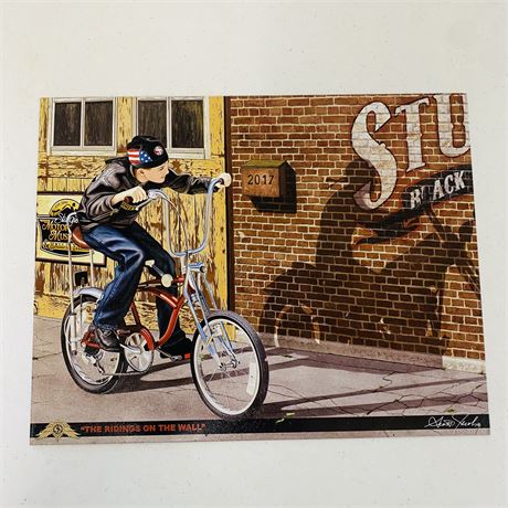Motorcycle 12.5x16” Metal Retro Sign