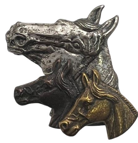 Metal Horse brooch