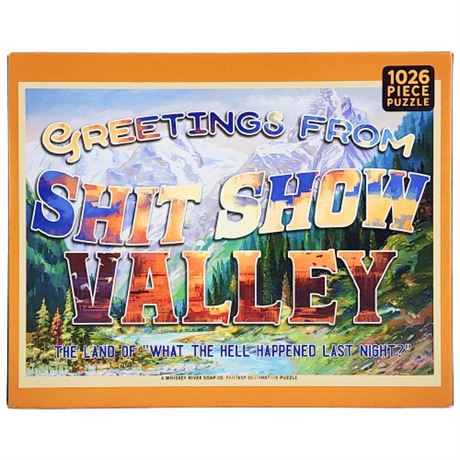 Sealed "Greetings From Shit Show Valley" 1026 Piece Jigsaw Puzzle