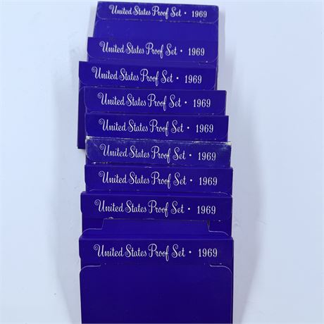9x 1969 Proof Sets