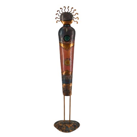 Vintage Susan Langley Banta Copper "Metalmorphosis" Tribal Sculpture