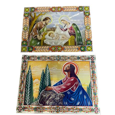 Two Religious Metal Wall Hangings