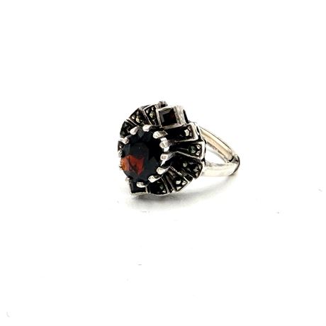 Sterling Silver Garnet Ring