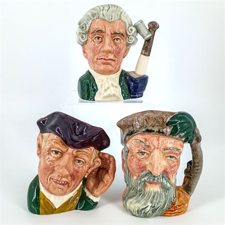 Set of 3 Royal Doulton Characters – Apothecary, Bard of Avon & Robinson Crusoe