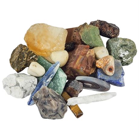 Collection of Raw and Polished Minerals/Stones