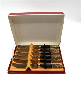 Vintage Ornate Thai Butter Knives - Six