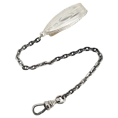 Vintage Sterling Silver Belt Slide Watch Fob