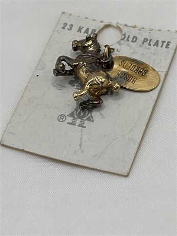 23 karat goldplate, horse charm, bush gardens souvenir