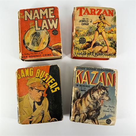 Lot of Vintage Big Little Books Kazan, Gang Busters & Others