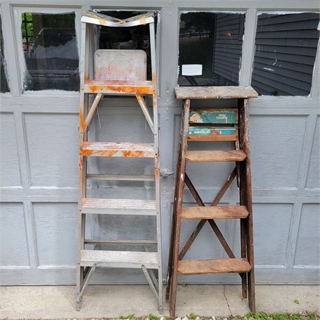 Aluminum / Wood Step Ladder Lot