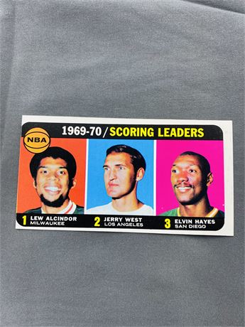 1970-71 Topps Card Lew Alcindor Jerry West