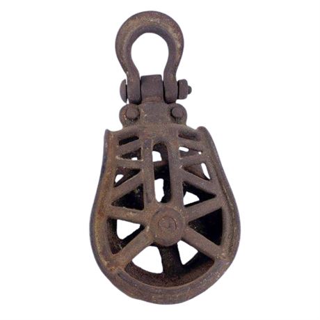 Antique Cast Iron Barn Pulley