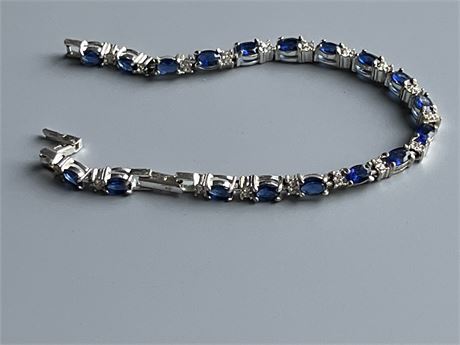 Signed rhinestone tennis bracelet