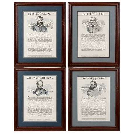 Lot of 4 Generals - Lee, Grant, Sherman and Jackson, 2 Numbered