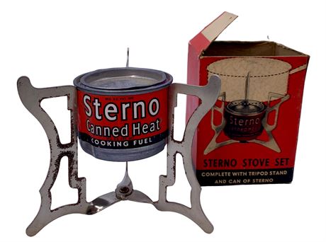 NOS Vintage Sterno Miniature Stove Set in the Box