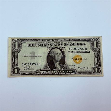 1935 $1 North Africa Silver Certificate Note