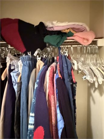 Clothes in 2nd Closet in Bedroom