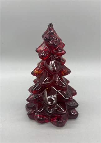 Mosser 5 1/2”  Red Glass Christmas Tree