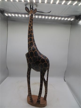 Carved Wood Giraffe