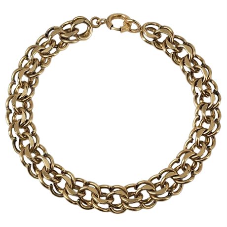 Signed Vintage WINARD Gold Filled Multi Link Charm Bracelet