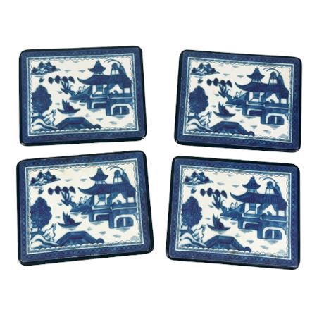 Mottahedeh for Lady Clare Blue Canton Chinoiserie Coasters