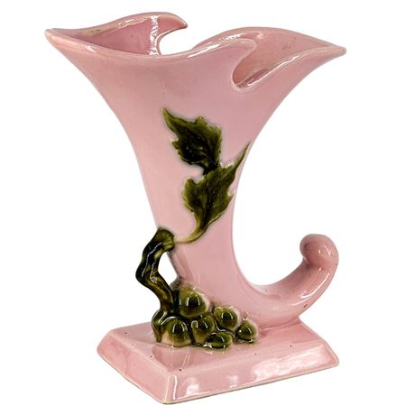 Hull Art Pottery Vintage Tokay Cornucopia