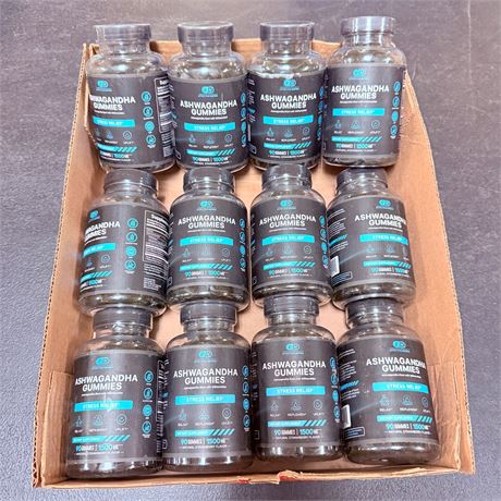 12 Sealed Bottles of Ashwagandha Gummies - Rite Aid Closure Liquidation