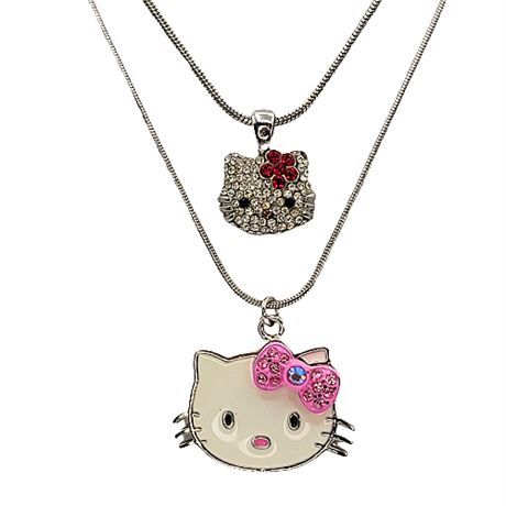 Pair of Hello Kitty Necklaces