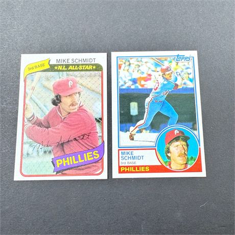 2 Mike Schmidt Cards