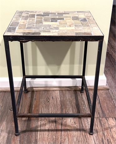 Wrought Iron Slate Top Table
