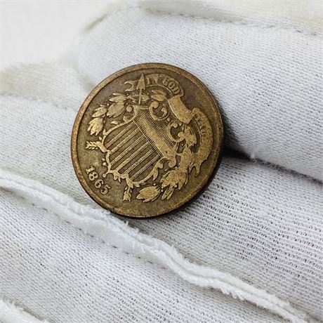 1865 US 2 Cent Piece