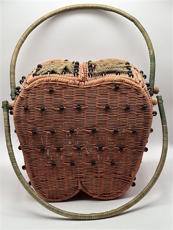 Strawberry Wicker Basket