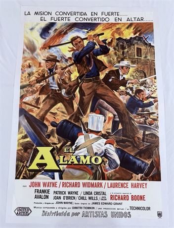 The Alamo Original Linen Backed 27x41” Movie Poster