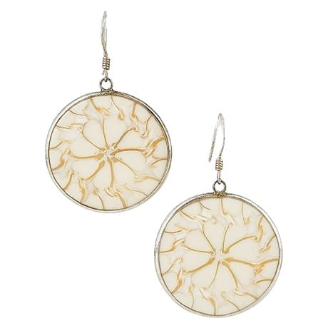 Sterling Silver Nautilus Shell Earrings
