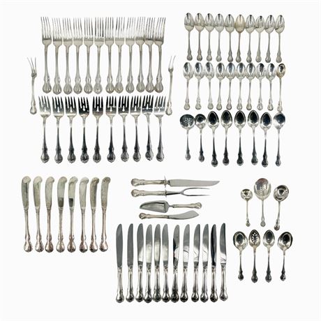 Towle Sterling French Provincial 83 Piece Sterling Silver Flatware Set