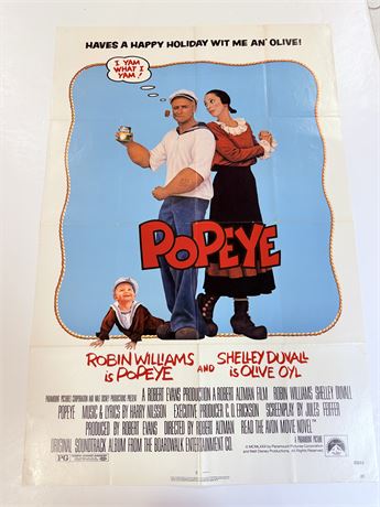 Popeye Original 27x41 Movie Poster