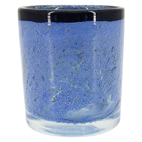 Vintage Randsfjordglass Norway Art Glass Votive Holder by Benny Motzfeldt