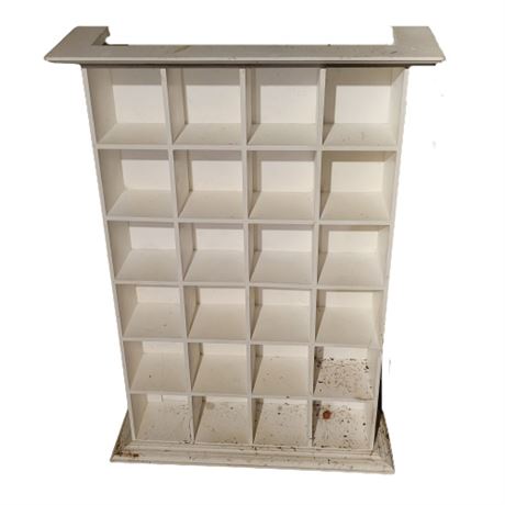 White Cubby Cabinet