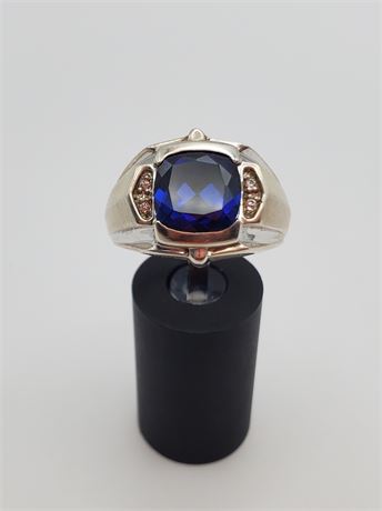 Sai Krishna Sterling Sapphire Ring 11.3 Grams (size 11)